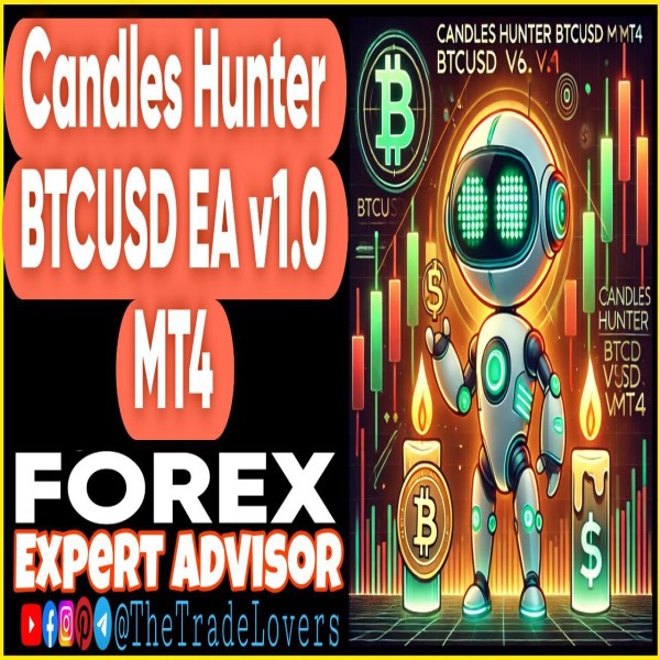 Candles Hunter BTCUSD EA v1.0 MT4 (Works on Build 1431+) | Forex Robot | MT4 Expert Advisor - The Trade Lovers