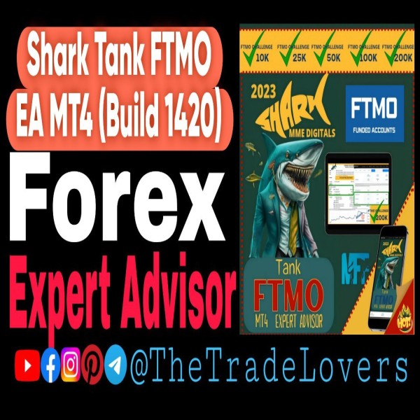 Shark Tank FTMO EA MT4 with SET No DLL (Platform Build 1421+) | Forex Robot | MT4 Expert Advisor - The Trade Lovers