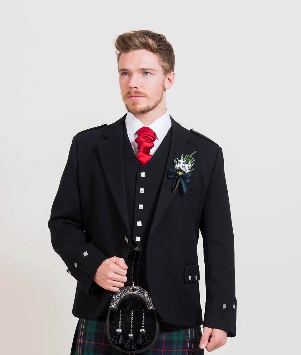 Argyle Jackets for Men | Black, Navy & Grey Tweed Kilt Jackets | Scotland Kilt Collection