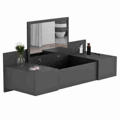 ΚΡΕΜΑΣΤΗ ΤΟΥΑΛΕΤΑ ΜΕ ΚΑΘΡΕΠΤΗ LINDE HM8960.12 ΑΝΘΡΑΚΙ ΜΕΛΑΜΙΝΗ 100x39x33Y εκ. Profile Picture