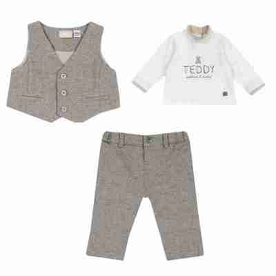 CHICCO SET OF PANTS, VEST AND BLOUSE BEIGE 100268 Profile Picture
