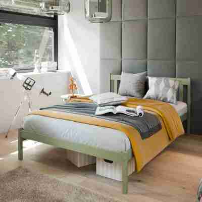 Κρεβάτι King από μασίφ ξύλο Olive 140×200cm Profile Picture