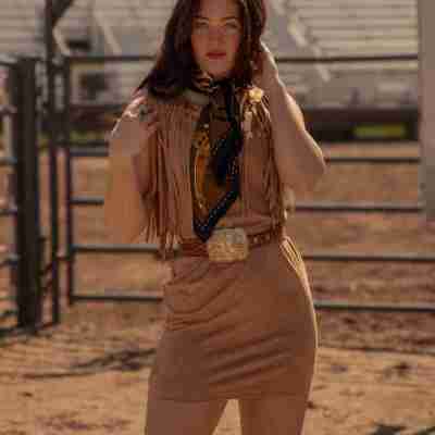 Poly Faux Suede Dress with Frings Profile Picture