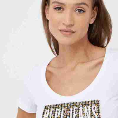 Pepe Jeans Γυναικείο T-shirt PL505339-800 Λευκό Profile Picture