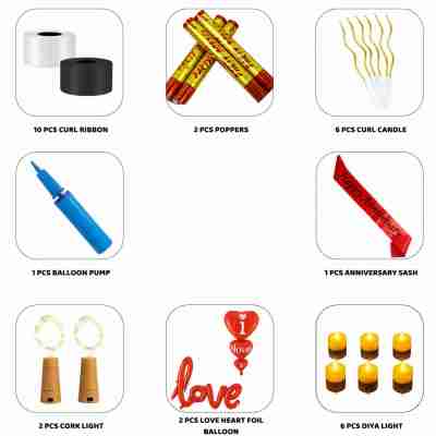 LOVE Theme Happy Anniversary Decoration Kit – Red & White Balloons Profile Picture