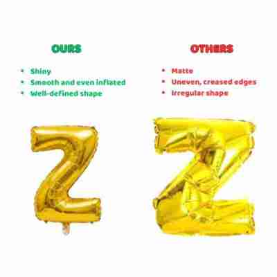 14 Inch Golden Letter “Z” Foil Balloon Profile Picture