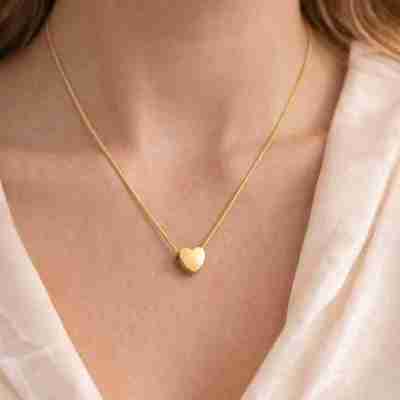 Mini Heart Pendant Necklace – Premium Anti-Tarnish Gold Finish Profile Picture