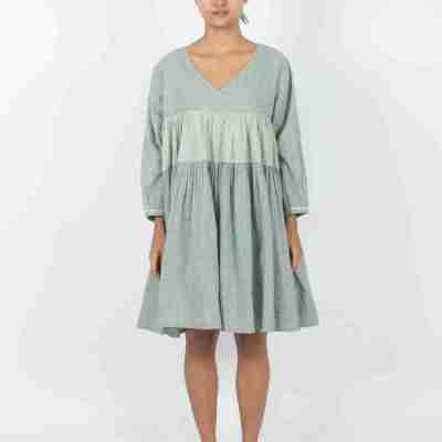 Hyams - Sea Green Angrakha Handwoven Dress Profile Picture