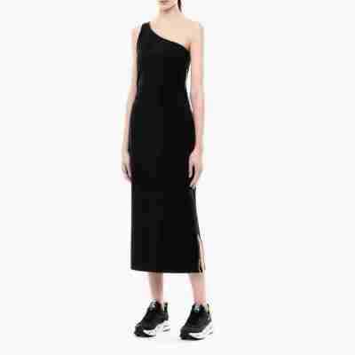 EMPORIO ARMANI LOGO SERIES STRECH JERSEY ONE- SHOULDER DRESS BLACKAn essential dress, perfect for a  Profile Picture