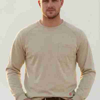 NKE FR LIGHTWEIGHT CREWNECK TEE - SAND Profile Picture