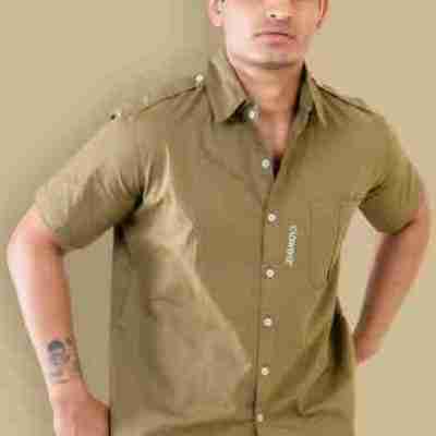 Ranthambore Unisex Half Sleeve Shirt - Brown Profile Picture