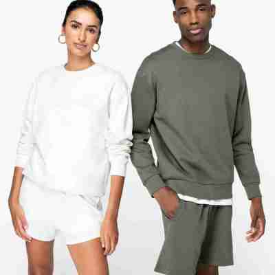 Milieuvriendelijke unisex sweater van geborsteld fleece met verlaagde schouders Profile Picture