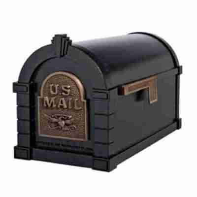 Keystone Eagle Series Mailbox Black with Antique Bronze – KS-21A Profile Picture