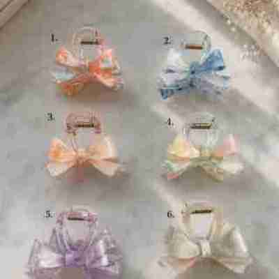 Glass Bow Claw Clips Big Profile Picture
