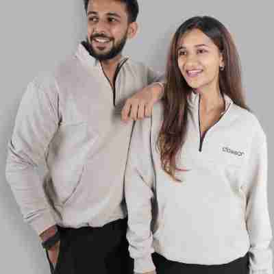 Himalayan Half Zipper Pullover - Light Grey Profile Picture