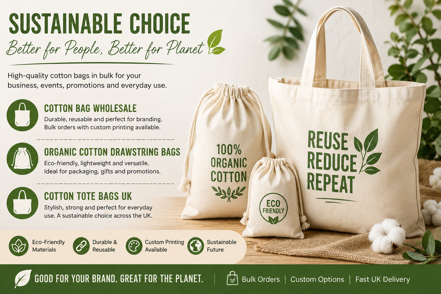 Sustainable Cotton Bags for Modern Businesses – Cotton Bag Factory